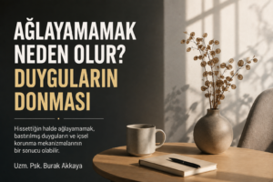 ağlayamamak ve duyguların donması üzerine sade psikoloji blog görseli